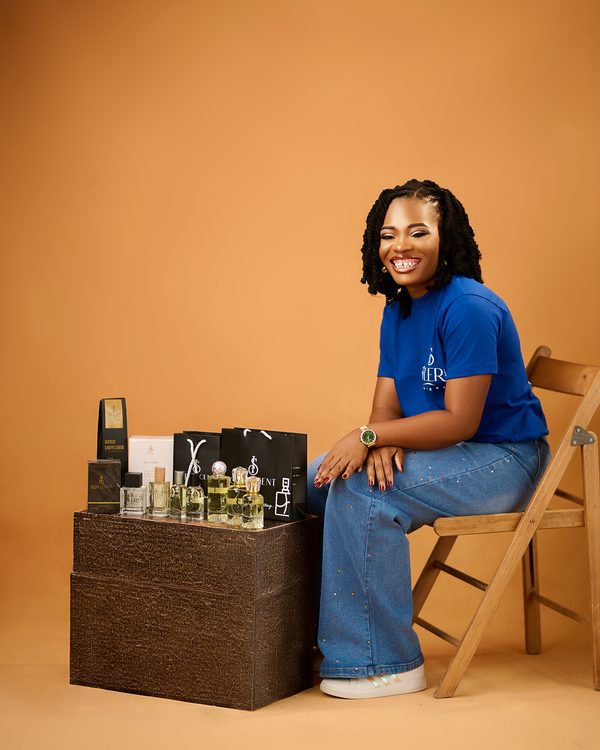 Ileri Scent perfumes and reed diffuser displayed together